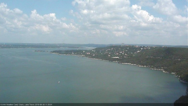 Lake Travis webcam, June 30, 2016 10:55 AM CT