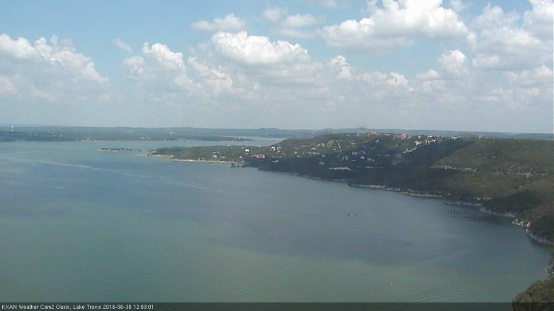 Lake Travis webcam, June 30, 2016 11:15 AM CT