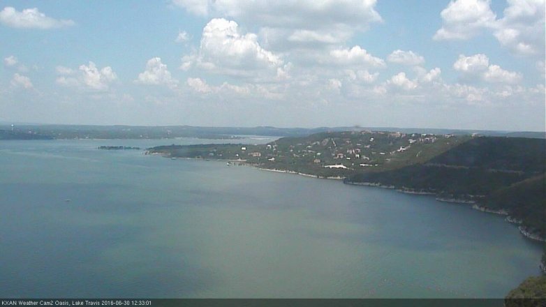 Lake Travis webcam, June 30, 2016 11:40 AM CT