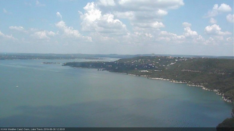 Lake Travis webcam, June 30, 2016 11:55 AM CT