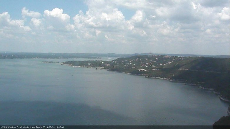 Lake Travis webcam, June 30, 2016 12:20 PM CT