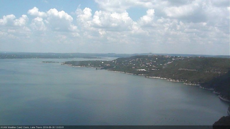 Lake Travis webcam, June 30, 2016 12:25 PM CT