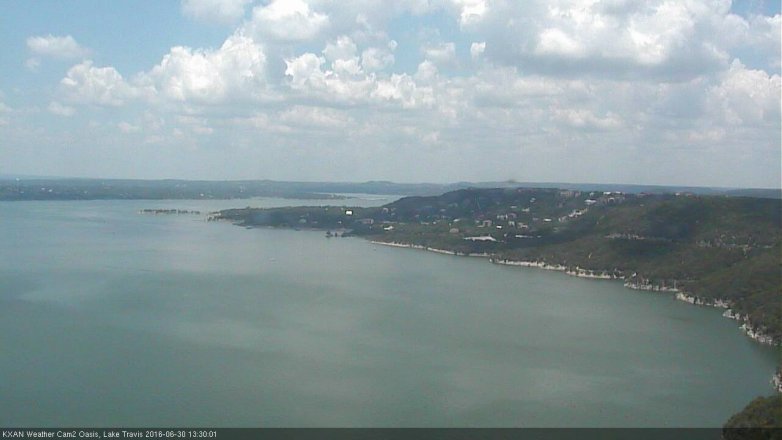 Lake Travis webcam, June 30, 2016 12:40 PM CT