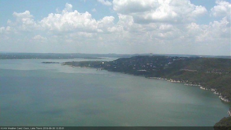 Lake Travis webcam, June 30, 2016 12:45 PM CT