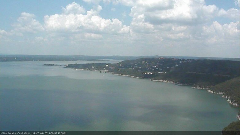 Lake Travis webcam, June 30, 2016 12:50 PM CT
