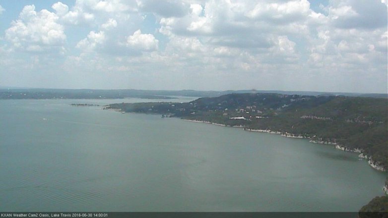 Lake Travis webcam, June 30, 2016 1:05 PM CT