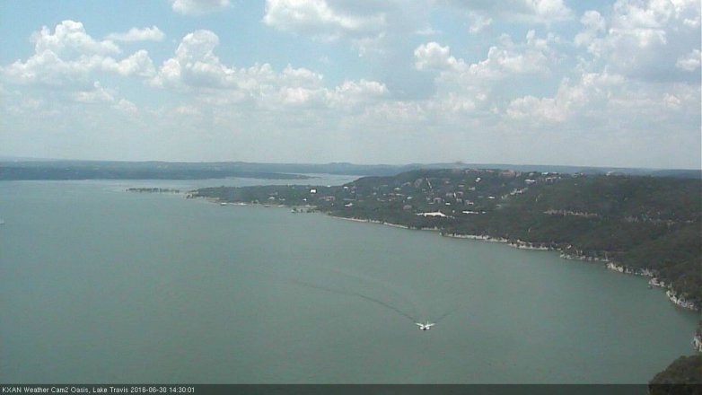 Lake Travis webcam, June 30, 2016 1:45 PM CT