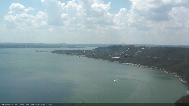 Lake Travis webcam, June 30, 2016 2:15 PM CT