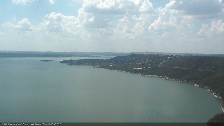 Lake Travis webcam, June 30, 2016 2:40 PM CT