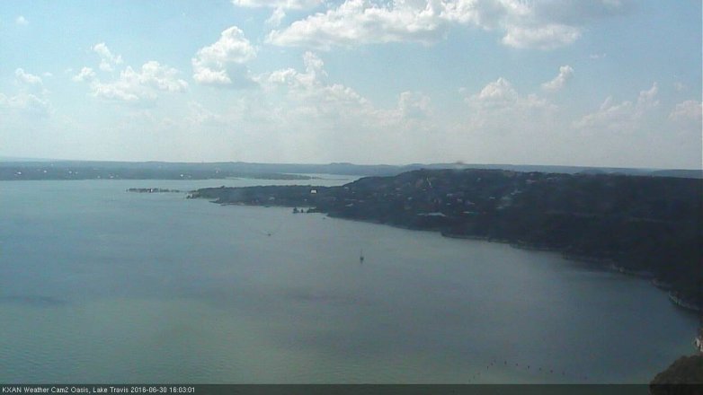 Lake Travis webcam, June 30, 2016 3:15 PM CT