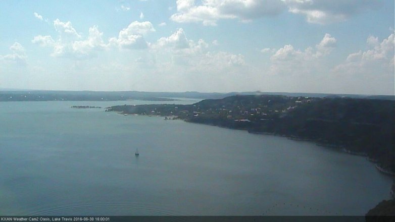 Lake Travis webcam, June 30, 2016 3:25 PM CT