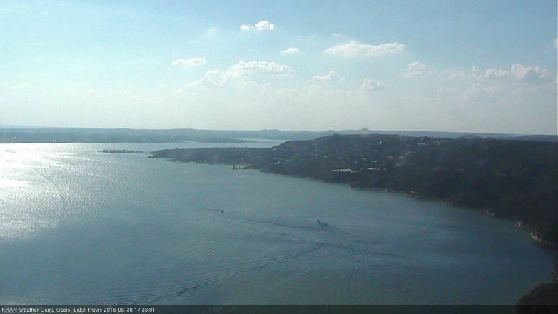 Lake Travis webcam, June 30, 2016 5:05 PM CT