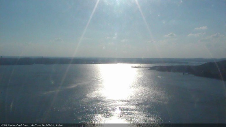 Lake Travis webcam, June 30, 2016 5:50 PM CT
