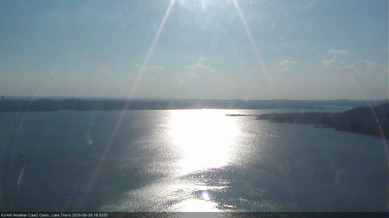 Lake Travis webcam, June 30, 2016 6:00 PM CT