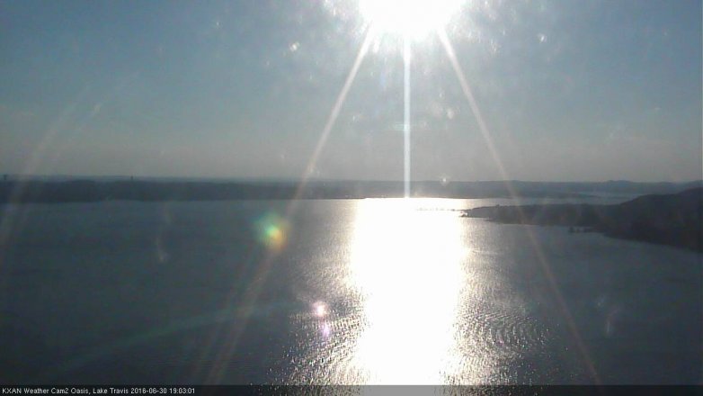 Lake Travis webcam, June 30, 2016 6:15 PM CT