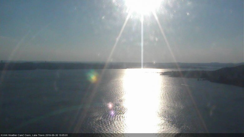 Lake Travis webcam, June 30, 2016 6:35 PM CT
