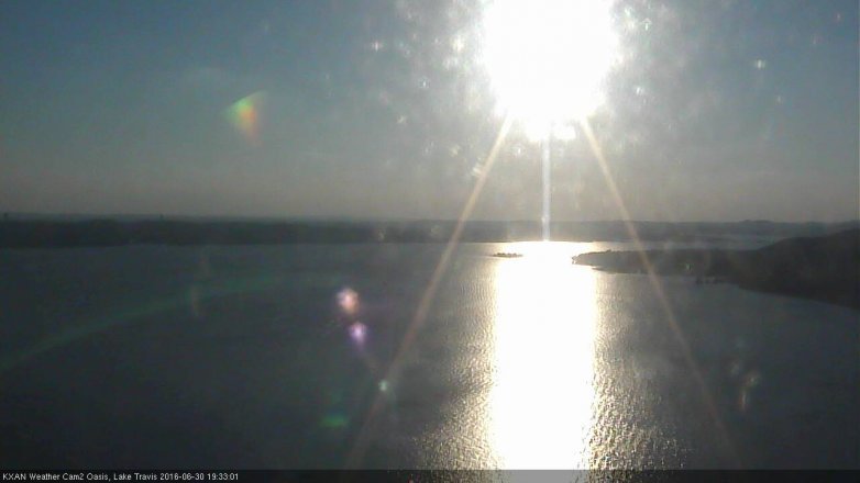 Lake Travis webcam, June 30, 2016 6:55 PM CT