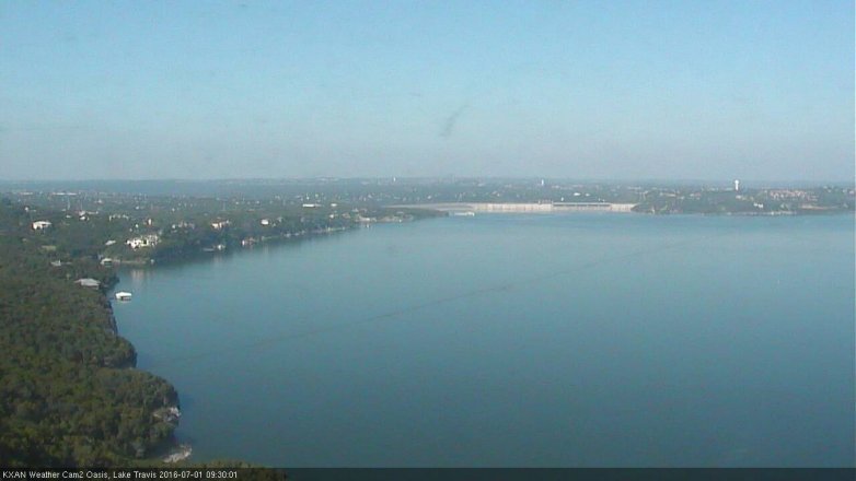 Lake Travis webcam, July 1, 2016 9:00 AM CT