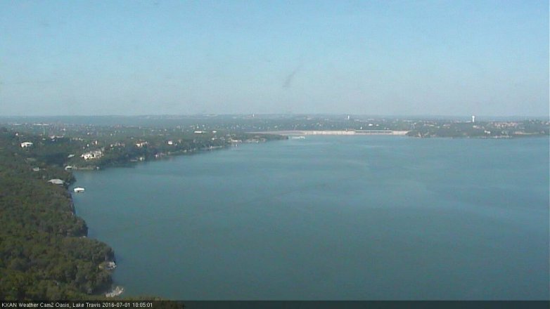 Lake Travis webcam, July 1, 2016 9:35 AM CT