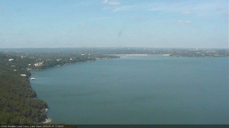 Lake Travis webcam, July 1, 2016 10:05 AM CT