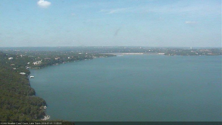 Lake Travis webcam, July 1, 2016 10:30 AM CT