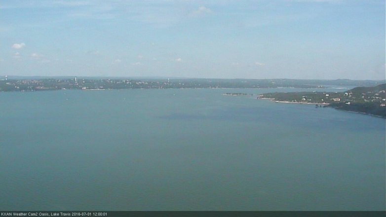 Lake Travis webcam, July 1, 2016 11:05 AM CT