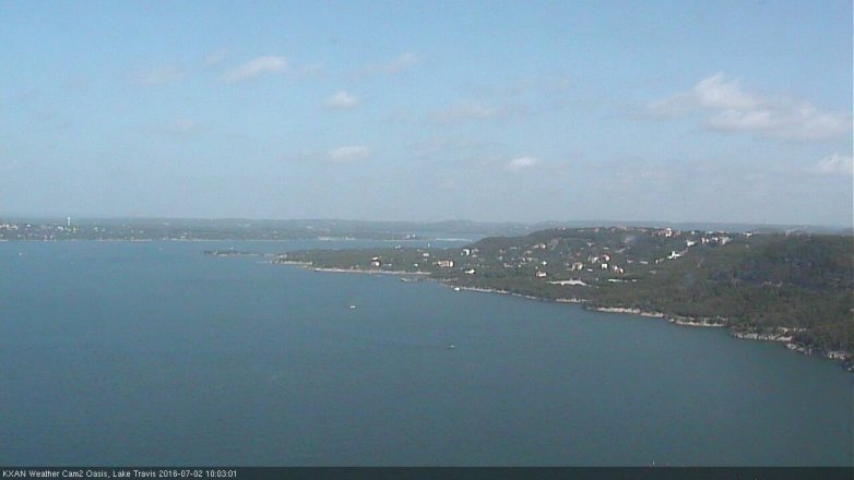 Lake Travis webcam, July 2, 2016 9:15 AM CT