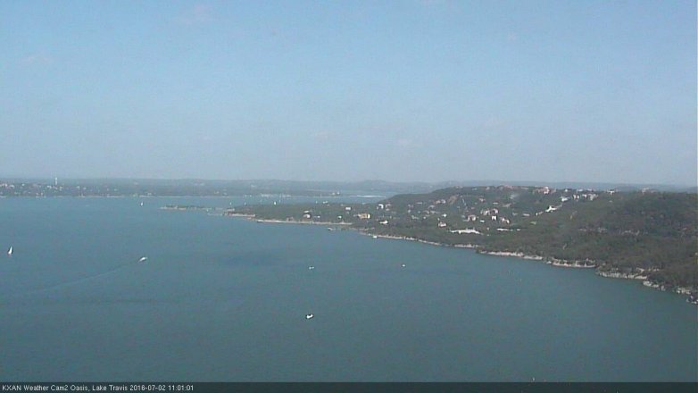 Lake Travis webcam, July 2, 2016 10:05 AM CT