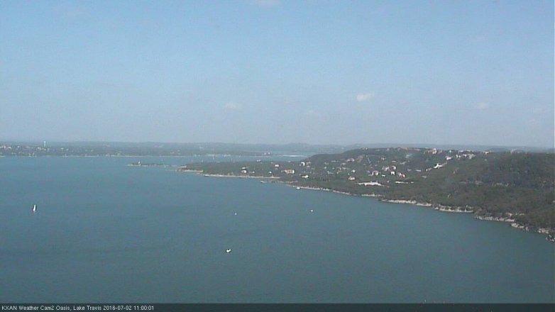 Lake Travis webcam, July 2, 2016 10:10 AM CT