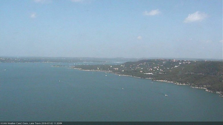 Lake Travis webcam, July 2, 2016 10:50 AM CT