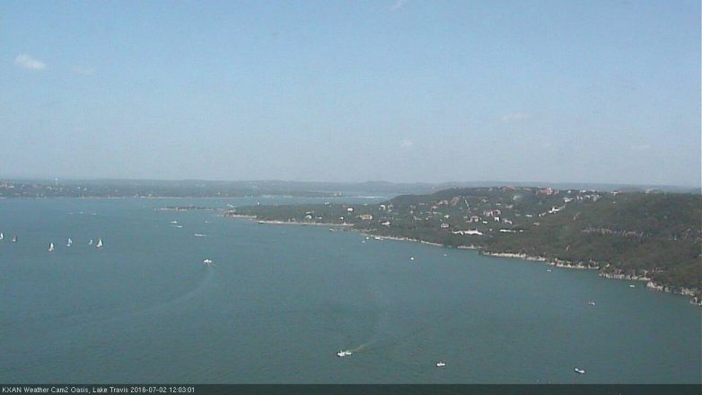 Lake Travis webcam, July 2, 2016 11:25 AM CT