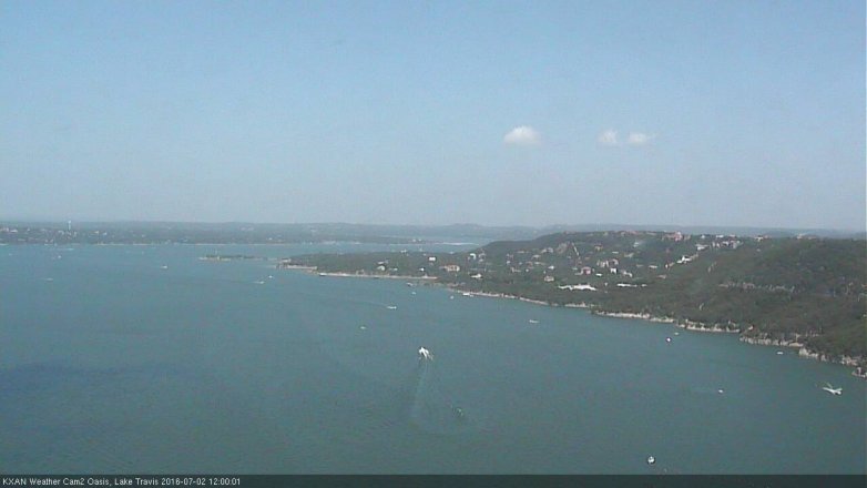 Lake Travis webcam, July 2, 2016 11:30 AM CT