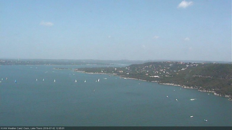 Lake Travis webcam, July 2, 2016 11:35 AM CT