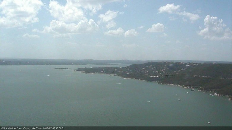 Lake Travis webcam, July 2, 2016 2:40 PM CT