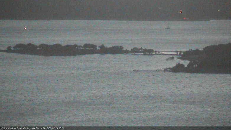 Lake Travis webcam, July 2, 2016 8:10 PM CT