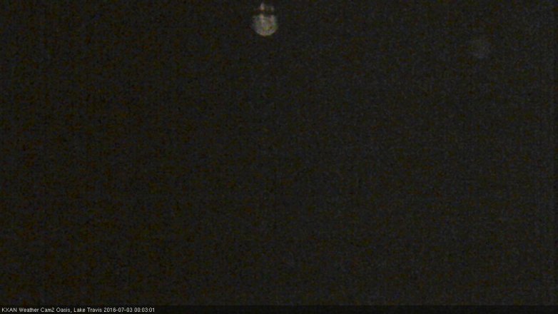 Lake Travis webcam, July 2, 2016 11:35 PM CT