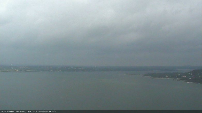 Lake Travis webcam, July 3, 2016 9:05 AM CT