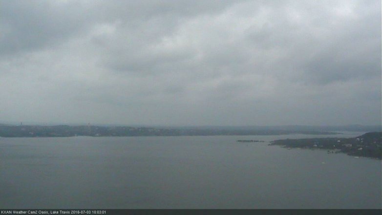 Lake Travis webcam, July 3, 2016 9:15 AM CT