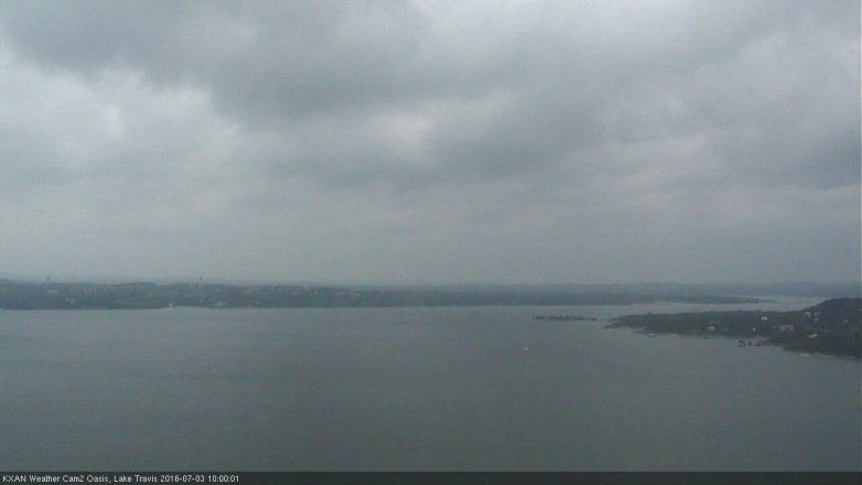 Lake Travis webcam, July 3, 2016 9:25 AM CT