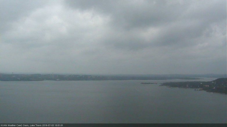 Lake Travis webcam, July 3, 2016 9:30 AM CT
