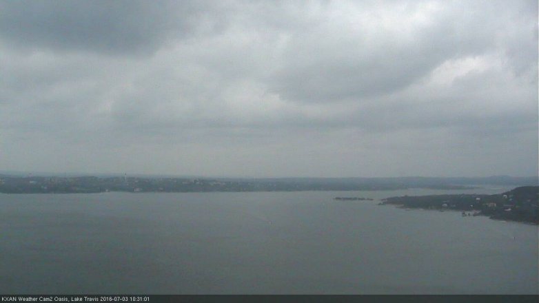 Lake Travis webcam, July 3, 2016 9:35 AM CT