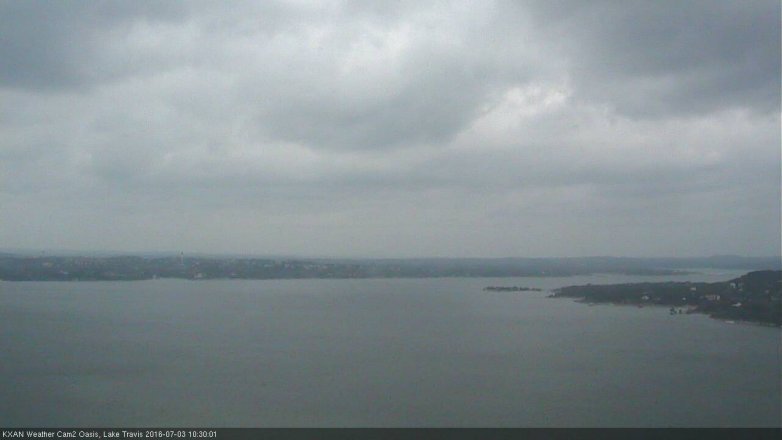 Lake Travis webcam, July 3, 2016 9:55 AM CT