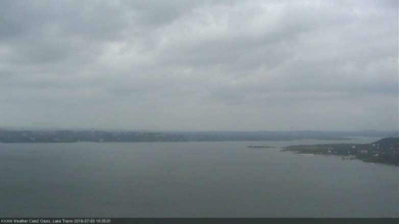 Lake Travis webcam, July 3, 2016 10:00 AM CT