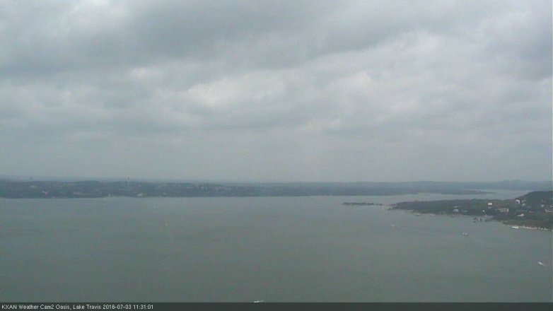 Lake Travis webcam, July 3, 2016 10:45 AM CT