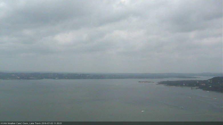 Lake Travis webcam, July 3, 2016 11:00 AM CT