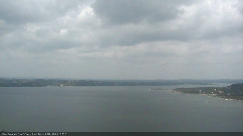 Lake Travis webcam, July 3, 2016 11:20 AM CT