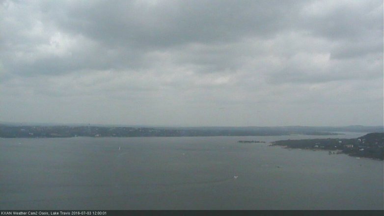 Lake Travis webcam, July 3, 2016 11:25 AM CT