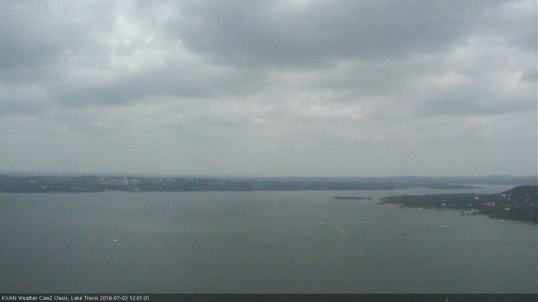 Lake Travis webcam, July 3, 2016 11:30 AM CT