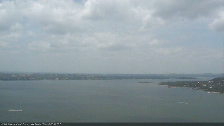 Lake Travis webcam, July 3, 2016 11:40 AM CT