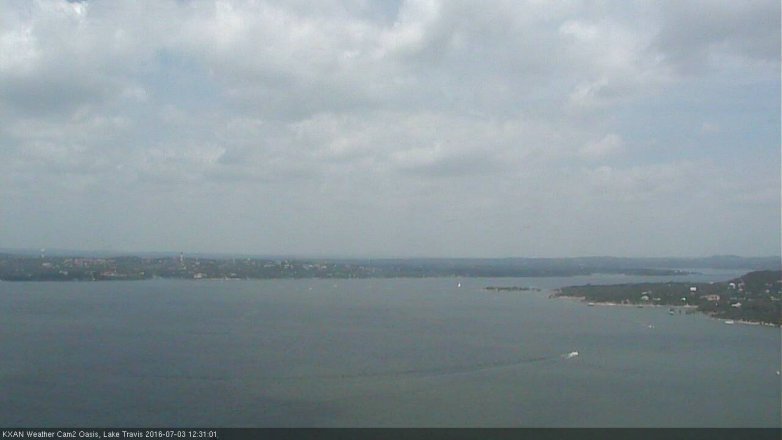 Lake Travis webcam, July 3, 2016 11:50 AM CT